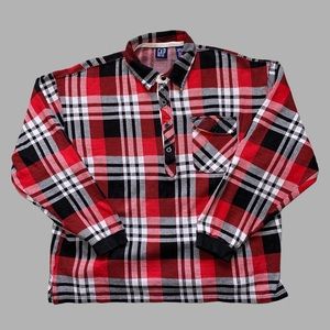 Vintage GAP Plaid Long Sleeve Polo/Rugby Shirt